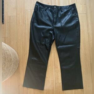 Zara Cropped Leather Pants